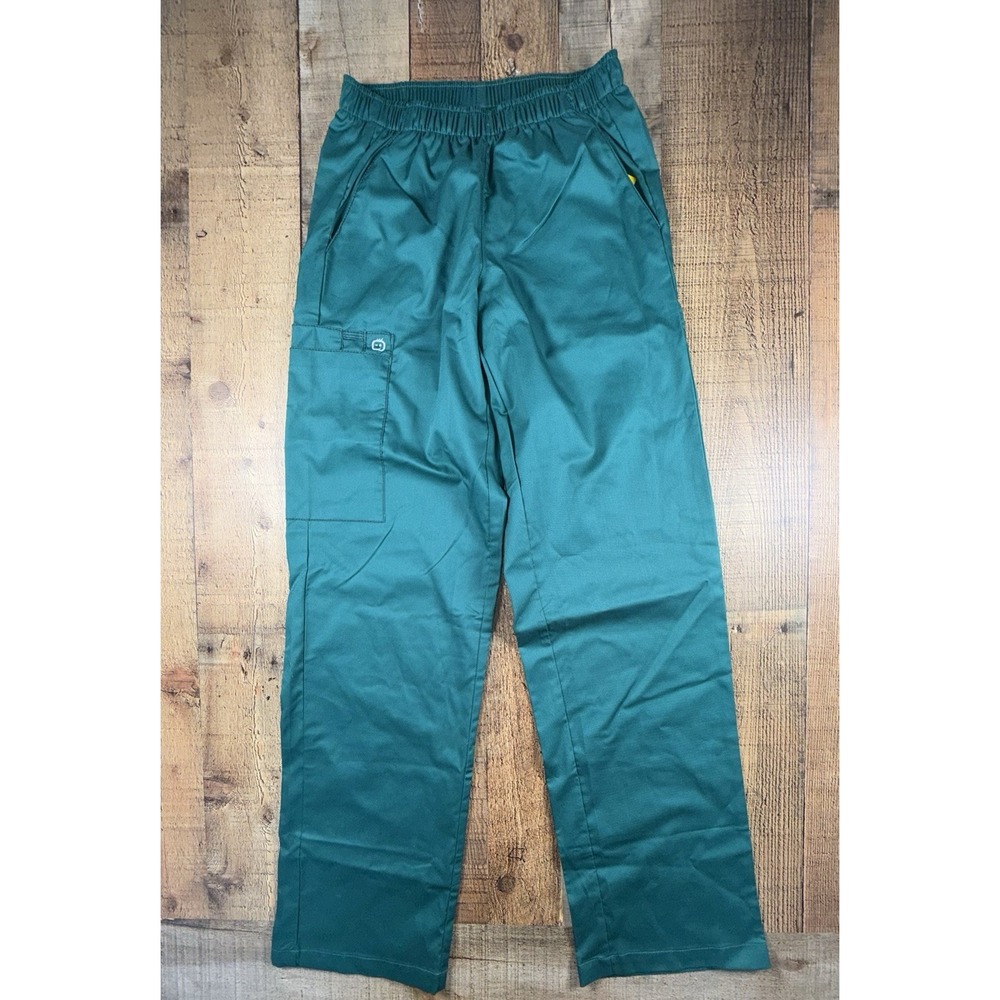 WonderWink WonderWORK Scrub Pants Womens XS Teal Green Cargo Stretch NWT